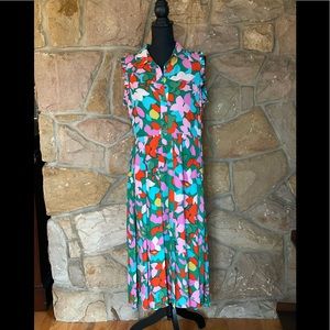 J. Crew NWT pleated shirt dress confetti floral